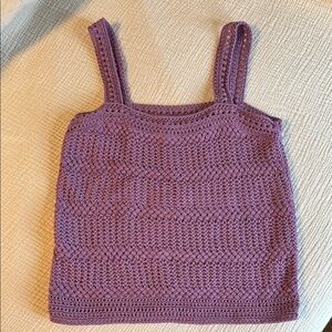 VINCE Crochet Tank Top Lavender